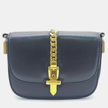 Black Leather Sylvie 1969 Mini Shoulder Bag