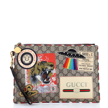 Courrier Pouch EC Coated Canvas with Applique