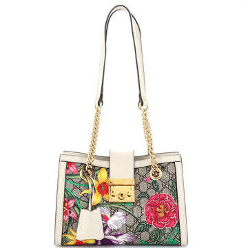 Padlock Chain Tote Flora EC Coated Canvas Small