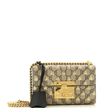 Padlock Shoulder Bag Printed EC Coated Canvas Small