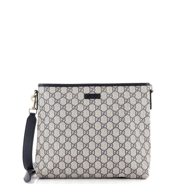 GUCCI Zip Top Messenger Bag GG Coated Canvas Medium