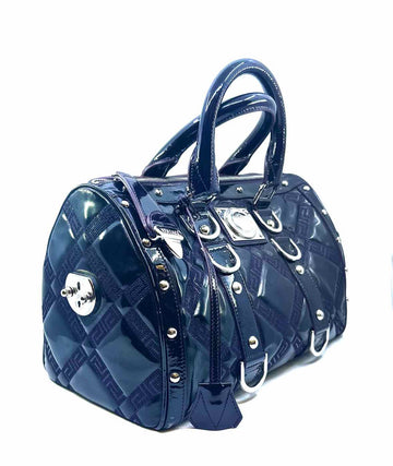 VERSACE Purple Patent Leather Handbag