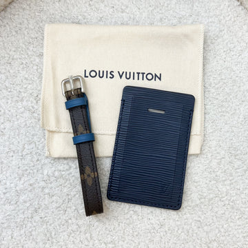 LV LuCSage Tag in Navy / Brown / Blue Epi Leather and Monogram Canvas