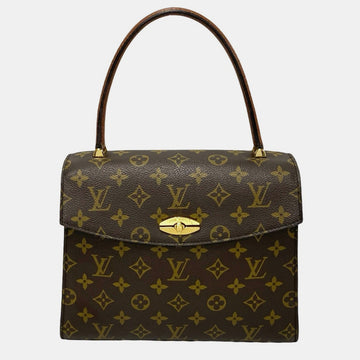 Brown Canvas Monogram Malesherbes Top Handle Bag