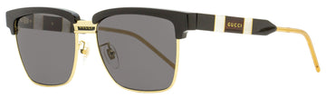 Gucci Men's Square Sunglasses EC0603S 001 Black/Gold 56mm