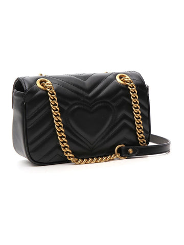 Gucci CS Marmont Mini Bag in Matelasse' Leather - Black