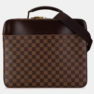 Damier Ebene Canvas Porte Ordinateur Sabana Shoulder Bag