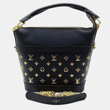 Black Leather Cruiser PM Hobo Bag