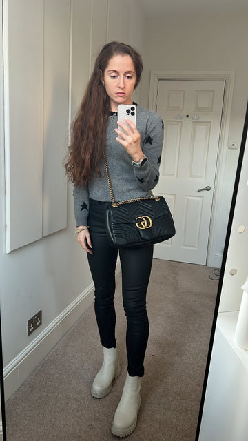 Gucci GG Black Marmont Medium Shoulder Bag
