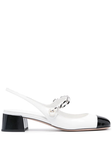MIU MIU Leather Mini Pumps with 4cm Heel Height