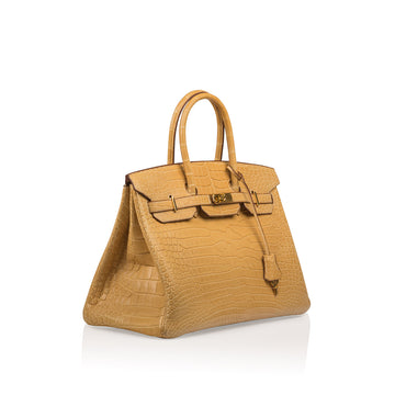 Birkin 35 - Mais - Matte Porous Crocodile