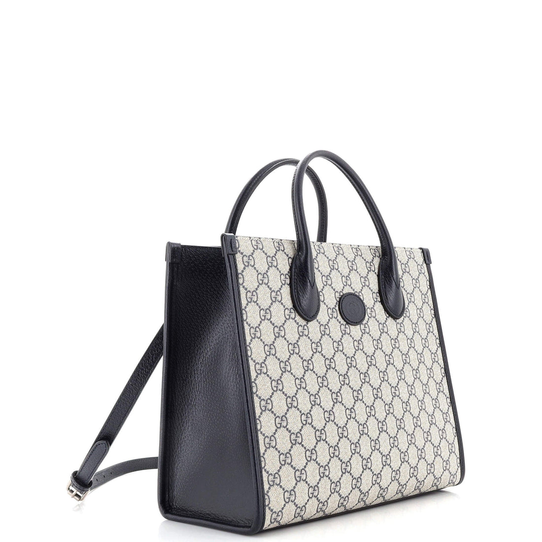 Structured Top Handle Open Tote EC Coated Canvas Small