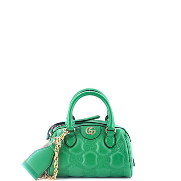 Ophidia Convertible Boston Top Handle Bag EC Matelasse Leather Mini