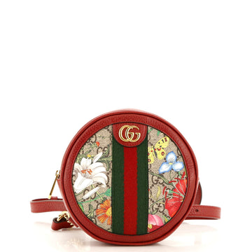 Ophidia Round Backpack Flora EC Coated Canvas Mini