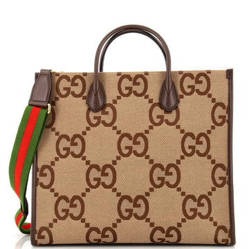 GUCCI Convertible Tote Jumbo GG Canvas Large