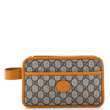 Interlocking G Patch Toiletry Case EC Coated Canvas