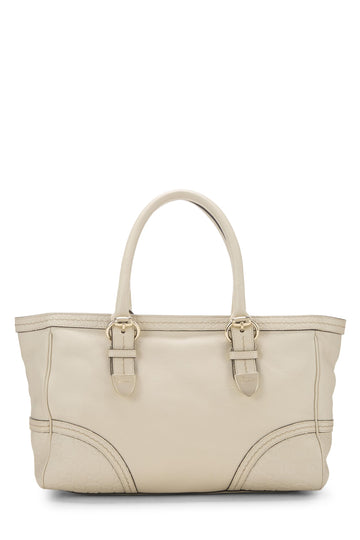 Gucci, Cream Leather Signora Tote, White