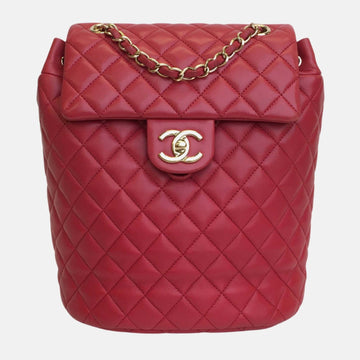 Red Leather Small Urban Spirit Backpacks