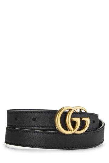 Gucci, Black Leather CS Marmont Belt 70, Black