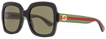 Gucci Women's Square Sunglasses EC0036SN 002 Black/Green/Red 54mm