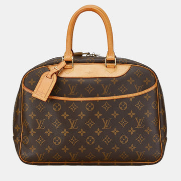 Brown Monogram Canvas Deauville Satchel Bag