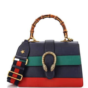 Dionysus Bamboo Top Handle Bag Colorblock Leather Medium