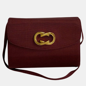 Red Canvas GG Ring Crossbody Bag