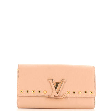 Capucines Wallet Leather with Embellished Detail