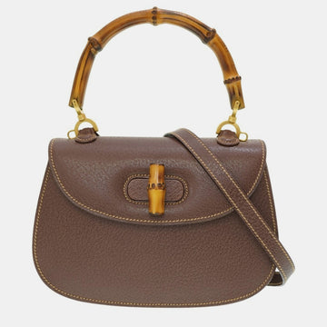 Leather Small Vintage Bamboo Convertible Top Handle Bag
