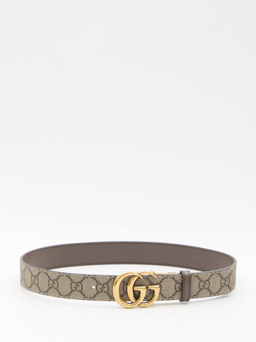 GUCCI Reversible Belt with Gold-Tone Double G Buckle - Height: 3cm