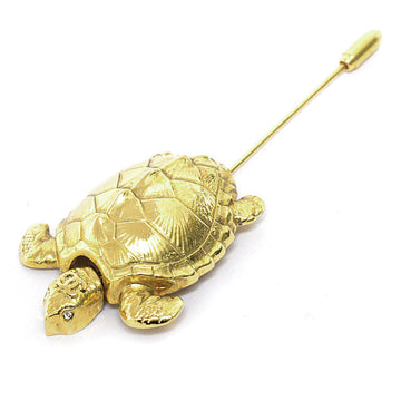 Chanel Turtle Motif Brooch Vintage Gold