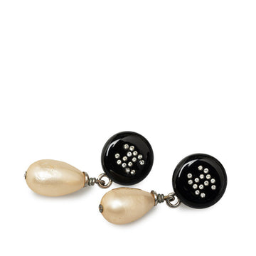 Chanel Coco Rhinestone Pearl Swingpiece Black Metal  Chanel