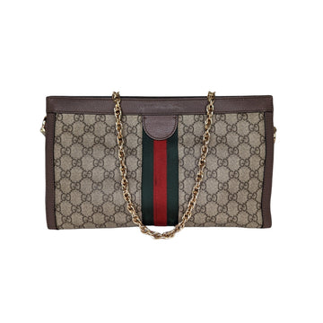 Gucci EC Supreme Monogram Web Medium Ophidia Chain Shoulder Bag