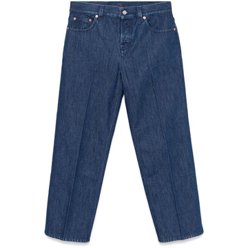 Gucci Blue Denim - Straight-Leg Jeans Women