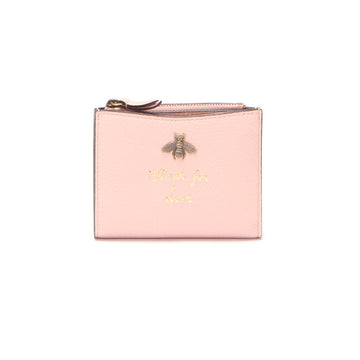 GUCCI Animalier Leather Bifold Compact Wallet