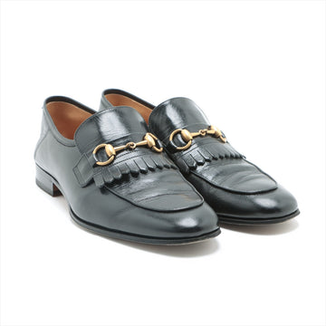 Gucci 8 1/2  Black 494652 Gucci Horse Kit Leather