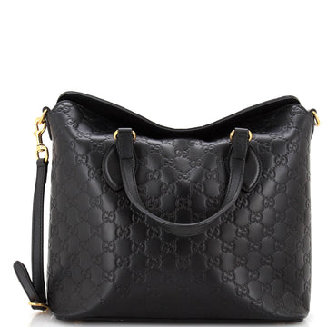 Signature Fold Over Tote Guccissima Leather Medium
