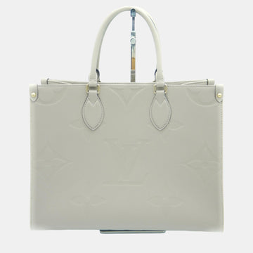 White Leather Small Onthego Tote