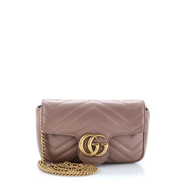 EC Marmont Flap Bag Matelasse Leather Super Mini