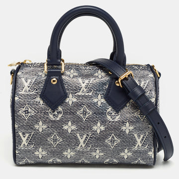 Blue Monogram Canvas Speedy Bandouliere 20 Bag
