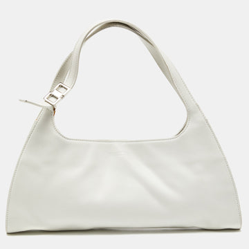 Off White Leather Hobo