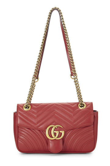 Gucci, Red Leather CS Marmont Shoulder Bag Small, Red