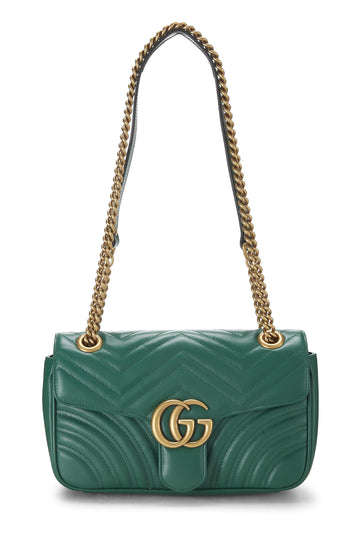 Gucci, Green Leather CS Marmont Shoulder Bag Small, Green