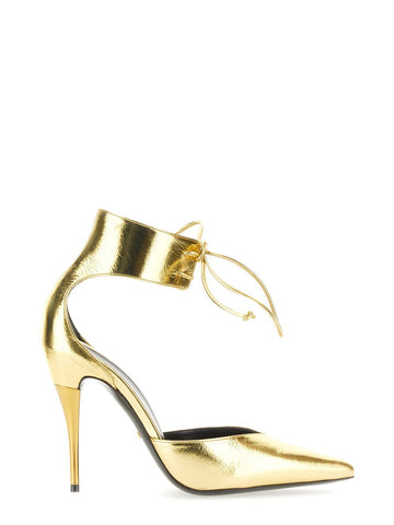 GUCCI Elevated Metallic High-Heeled Pumps