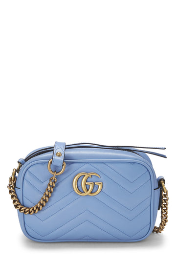 Gucci, Blue Leather CS Marmont Crossbody Mini, Blue