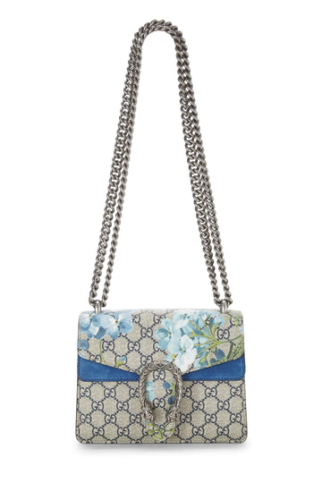 Gucci, Blue CS Blooms Supreme Canvas Dionysus Shoulder Bag Mini, Blue