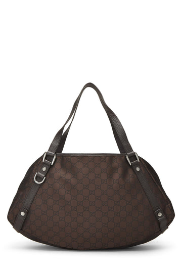 Gucci, Brown Original CS Nylon Abbey Tote Large, Brown