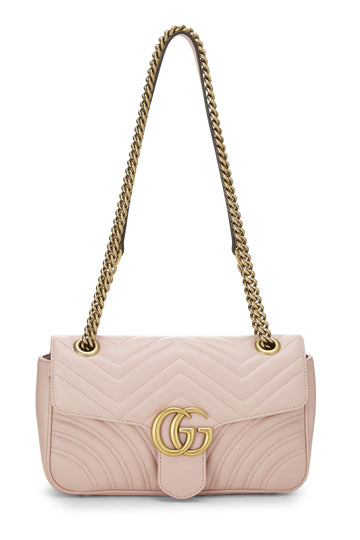 Gucci, Pink Leather CS Marmont Shoulder Bag Small, Pink