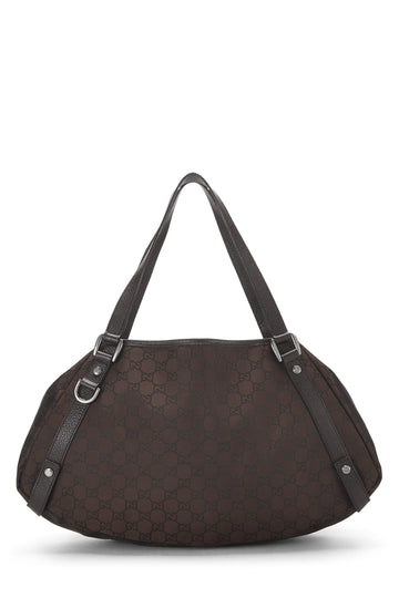 Gucci, Brown CS Nylon Abbey Tote Large, Brown