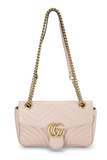 Gucci, Pink Leather CS Marmont Shoulder Bag Small, Pink